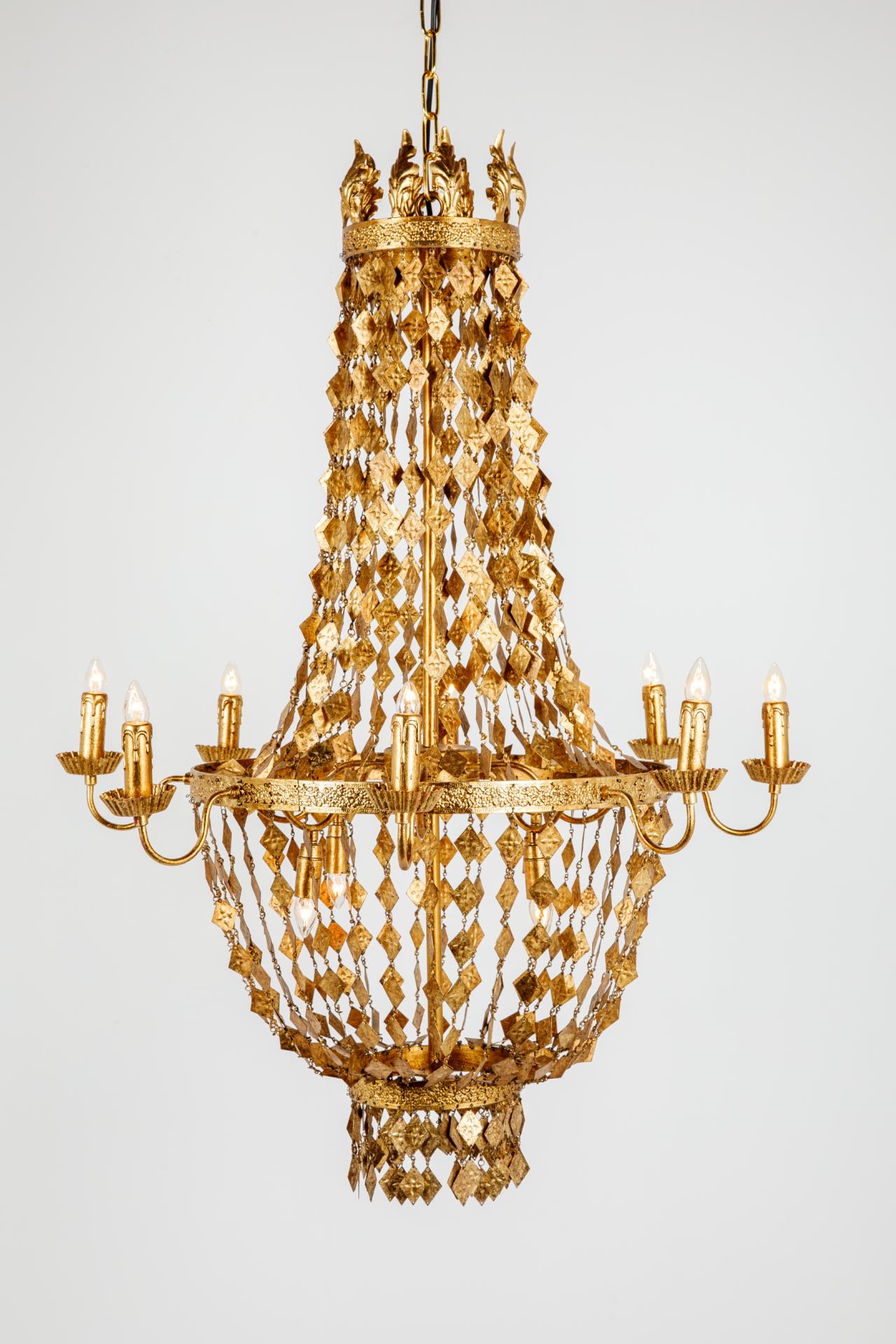 New golden chandeliers